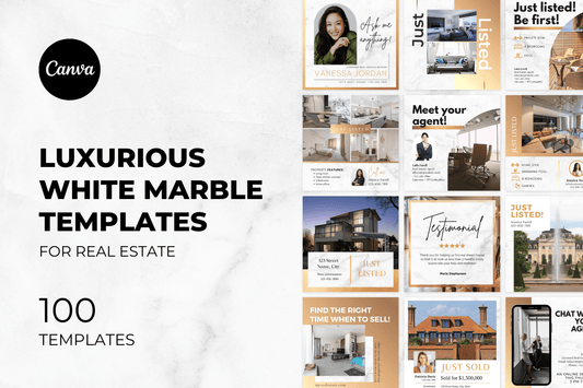 100 Luxurious White Marble Templates for Real Estate