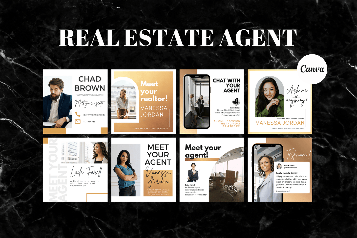 100 Luxurious Golden Templates for Real Estate