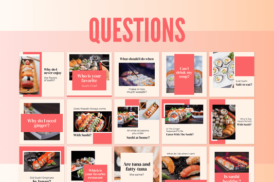 300 Sushi Templates for Social Media