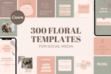 300 Floral Templates for Social Media