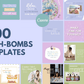 200 Bath Bombs Templates for Social Media
